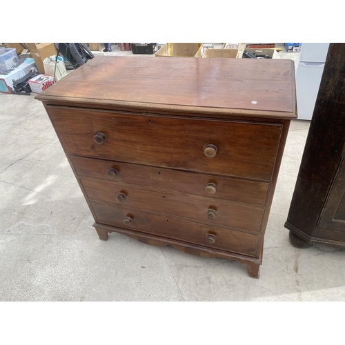 2907 - AN EDWARDIAN BEECH CHAIR COMMODE