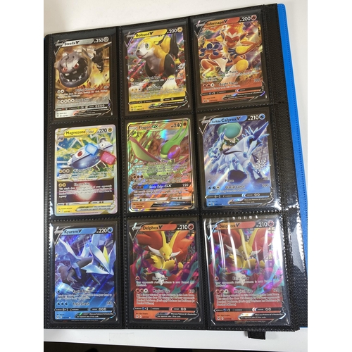 103 - A VAULT X FOLDER OF RARE POKEMON CARDS, V CARDS, RAINBOW, GOLD SECRET RARES ETC