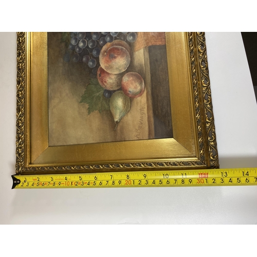 13 - A PAIR OF RAYMOND BEVINGTON, (ROYAL WORCESTER ARTIST), ORIGINAL WATERCOLOURS IN DECORATIVE GILT FRAM... 