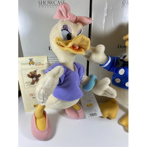 321 - A PAIR OF LIMITED EDITION STEIFF MOHAIR DISNEY SHOWCASE COLLECTION SOFT TOY FIGURES, BOTH BOXED AND ... 