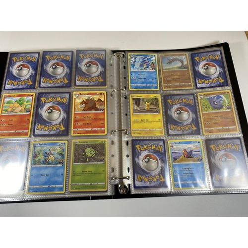 340 - A FOLDER OF POKEMON CARDS, LOTS OF RARES, LARGE PART COMPLETE SETS ETC