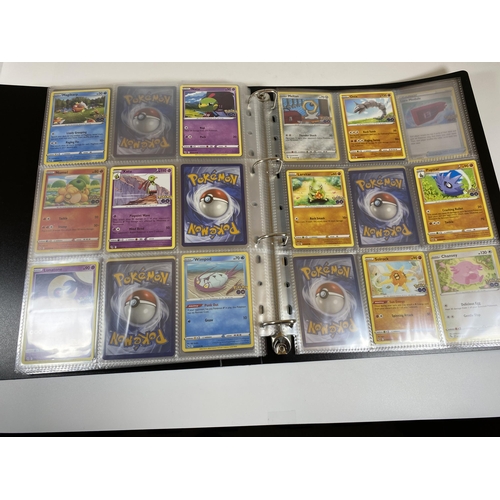 340 - A FOLDER OF POKEMON CARDS, LOTS OF RARES, LARGE PART COMPLETE SETS ETC