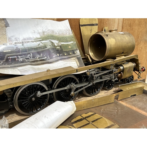 301 - A 5 INCH GAUGE STEAM LOCOMOTIVE, THIS IS A PART SCRATCH BUILT PROJECT MADE FROM BRASS, COPPER AND ST... 