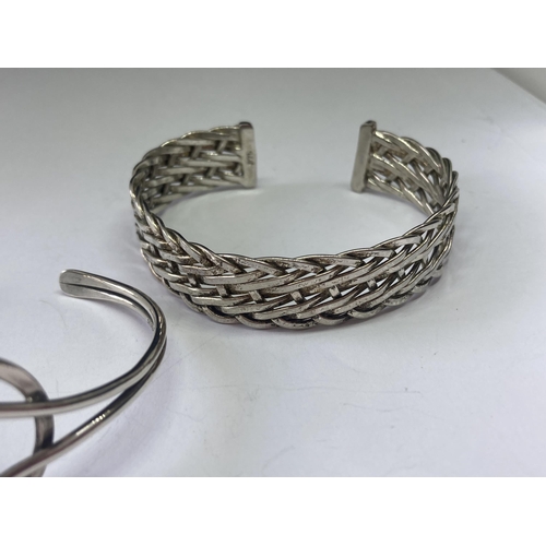 569 - TWO SILVER BRACELETS