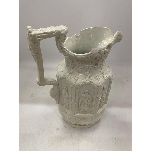 43 - A VICTORIAN APOSTLE JUG, HEIGHT 24CM