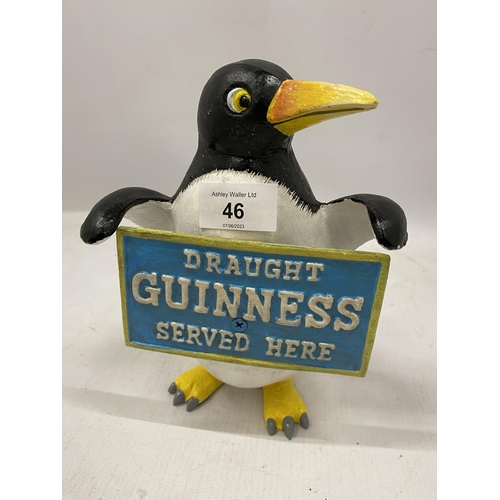 46 - A GUINNESS TOUCAN FIGURE, HEIGHT 21CM