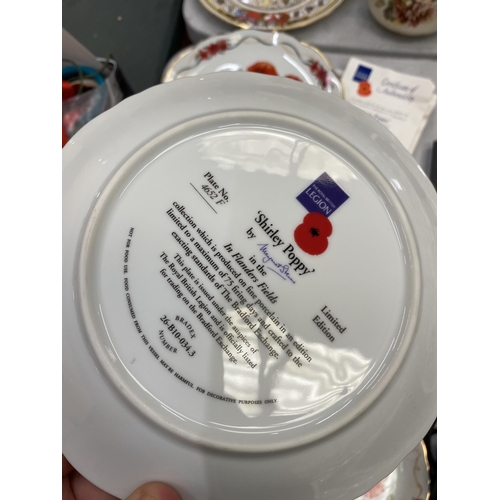 273 - A COLLECTION OF ROYAL LEGION POPPY DESIGN CABINET PLATES