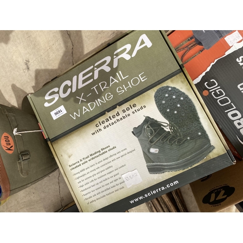 1696 - TWO BOXED PAIRS OF SCIERRA X-TRAIL WADING BOOTS (FROM A TACKLE SHOP CLEARANCE)