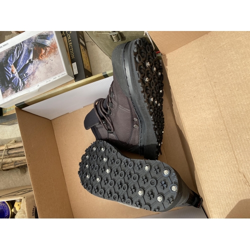 1696 - TWO BOXED PAIRS OF SCIERRA X-TRAIL WADING BOOTS (FROM A TACKLE SHOP CLEARANCE)