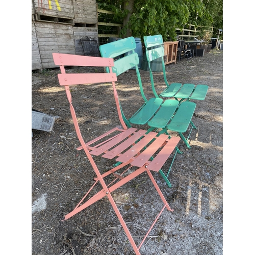 1979 - THREE FOLDING METAL GARDEN CHAIRS