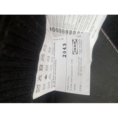 2877 - A PAIR OF 'IKEA BEDBO' HIGH BACK ARMCHAIRS