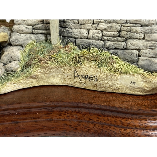 719 - A LIMITED EDITION BORDER FINE ARTS 'MILL FARM' SHEEP TABLEAU, SIGNED AYRES, NUMBERED  1085/1500, LEN... 