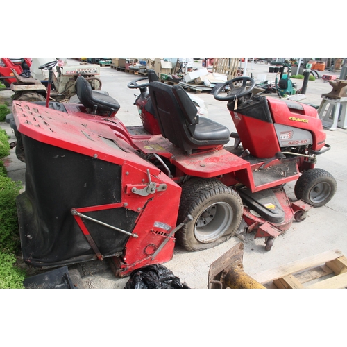 123 - A COUNTAX A20-50 RIDE ON LAWNMOWER COMPLETE WITH GRASS BOX WITH ATTATCHED ROLLER NO VAT