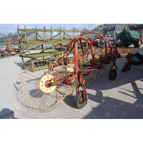 268 - A VICON LELY SIX ROTOR ACROBAT HAY RAKE NO VAT