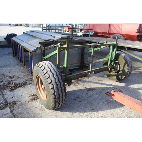 277 - A TRAILED HYDRAULIC DOUBLE SIDED SHEEP CREEP FEEDER PLUS VAT