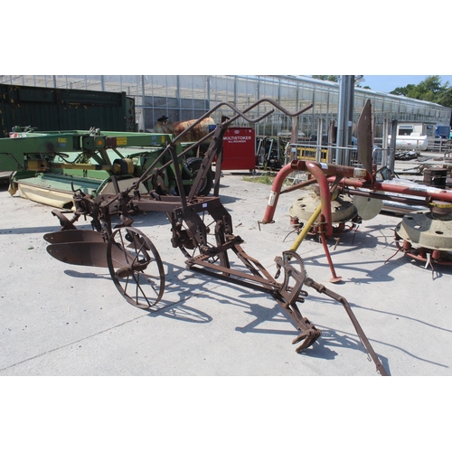 295 - OLD TRAILER PLOUGH  +  VAT