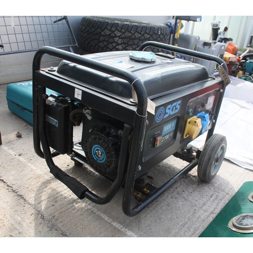 386 - HONDA 2 STAGE DIESEL 9HP GENERATOR (WORKING)  NO VAT