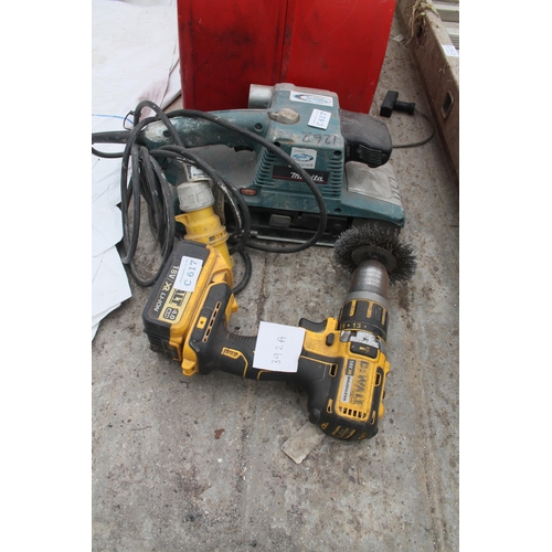 392A - DEWALT BATTERY AND DRILL, AND MAKITA SANDER  NO VAT