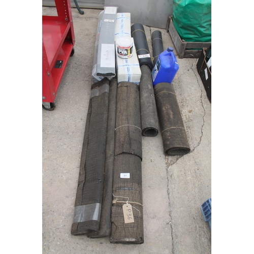 51 - 12 VARIOUS BUILDING ITEMS  NO VAT