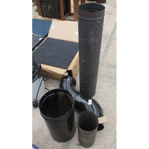 764 - 5 PIECES OF FLUE PIPE  NO VAT