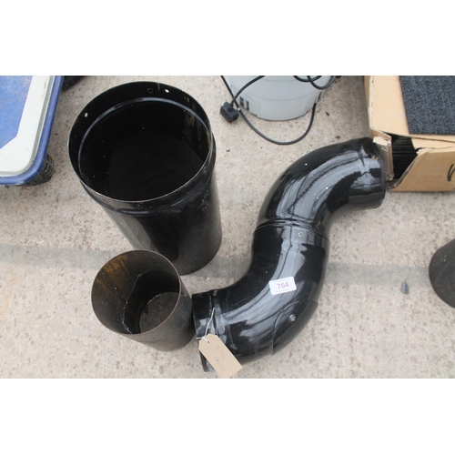 764 - 5 PIECES OF FLUE PIPE  NO VAT