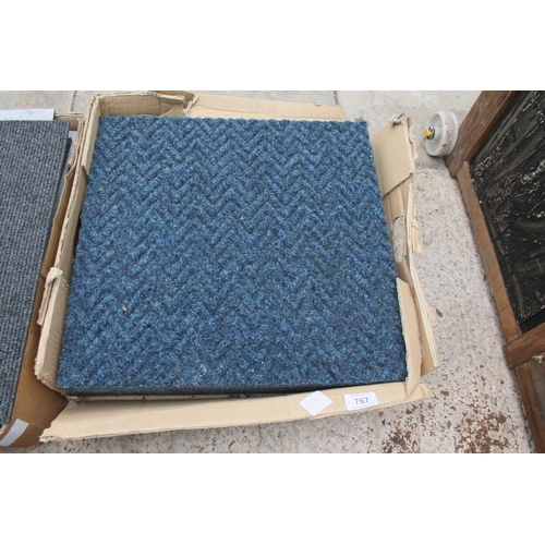 767 - BOX OF CARPET TILES  NO VAT