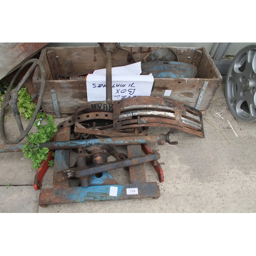 774 - FERGI SPARES IN BOX, NUFFIELD SPARES, FORDSON SPARES  NO VAT