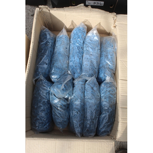 807 - 28 LARGE BANDS , 10 SMALL BLUE BANDS  NO VAT