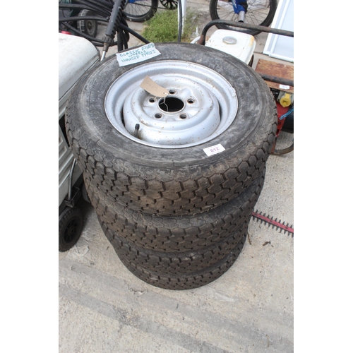 812 - CLASSIC FORD WHEELS AND UNUSED TYRES  NO VAT