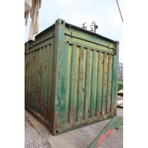 304 - A GREEN METAL 20 FT CONTAINER  + VAT