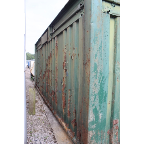 304 - A GREEN METAL 20 FT CONTAINER  + VAT