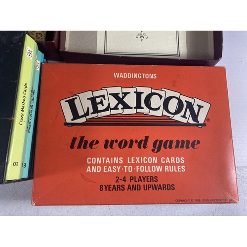 359 - A MIXED LOT OF GAMES TO INCLUDE LEXICON WORD GAME, HIGHWAYMAN, SKITTLES, SPIROGRAPH, ETC.,