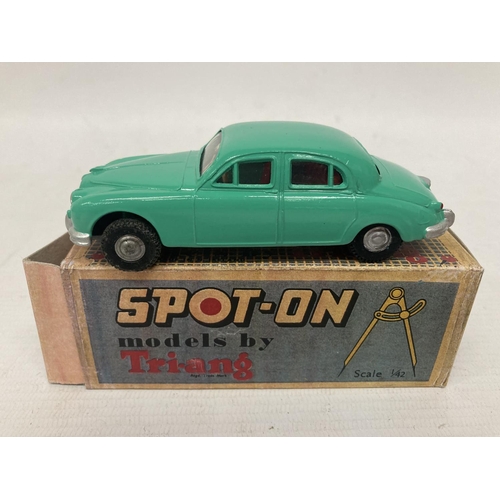 368 - THREE SPOT-ON BOXED MODELS TO INCLUDE A MORRIS MINOR 1000 (NO 289), A JAGUAR S-TYPE (NO 276) AND A J... 