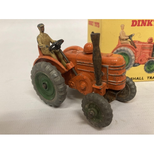 374 - TWO BOXED DINKY MODELS TO INCLUDE A FIELD MARSHALL TRACTOR (NO 301) AND A MASSEY-HARRIS TRACTOR ( NO... 