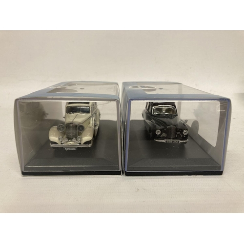 376 - TWO MINT BOXED OXFORD DIE-CAST MODELS TO INCLUDE A CREAM JAGUAR SS 2.5 SALOON (CODE JSS001) AND A BL... 