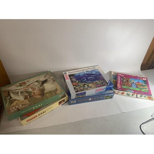 402 - A QUANTITY OF JIGSAW PUZZLES TO INCLUDE CHILDREN'S - 7 IN TOTAL