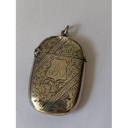 556 - A HALLMARKED BIRMINGHAM SILVER VESTA CASE