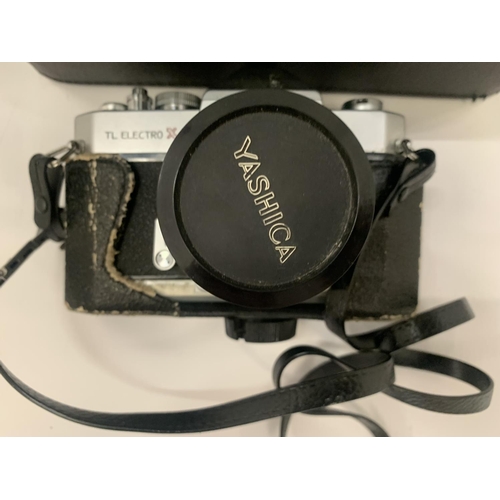 137 - A YASHICA ELECTRO X CAMERA AND CASE