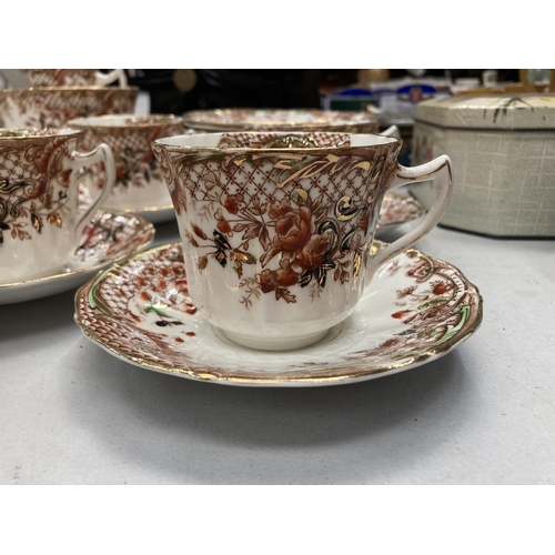 220 - A VINTAGE WETLEY CHINA GILT PART TEA SET