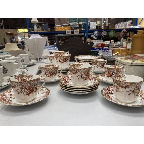 220 - A VINTAGE WETLEY CHINA GILT PART TEA SET