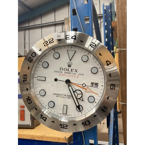 83 - A DEALERS WALL CLOCK