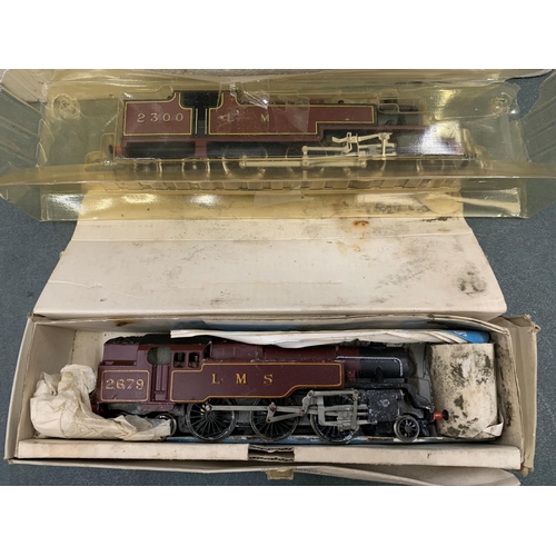 416 - THREE 00 GAUGE STEAM LOCOMOTIVES TO INCLUDE A WRENN 2-6-4 L. M. S. NO. 2679, A HORNBY 2-6-4 L. M. S.... 