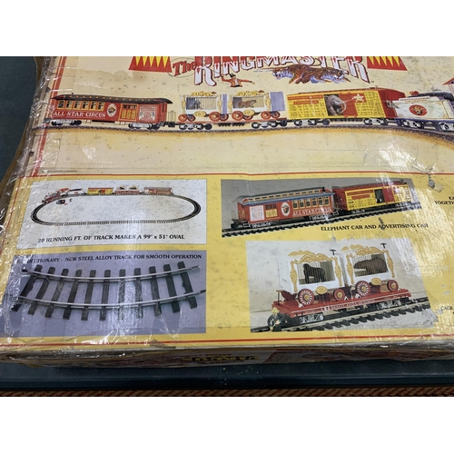 426 - A BACHMANN EMMETT KELLY JR THE RINGMASTER CIRCUS TRAIN SET, G SCALE - ITEM NUMBER 90020