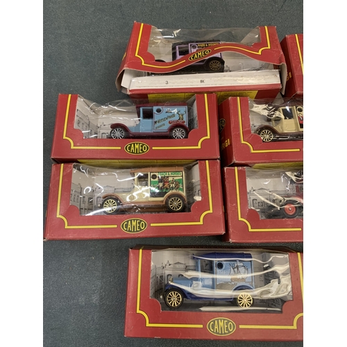 432 - TEN BOXED CAMEO FROM CORGI MODEL VANS