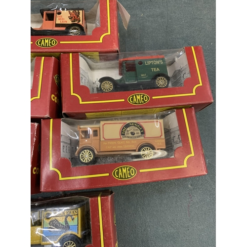 432 - TEN BOXED CAMEO FROM CORGI MODEL VANS