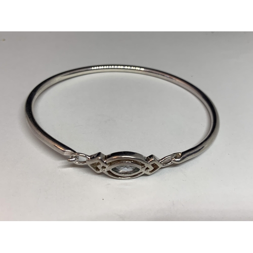 632 - TWO SILVER BANGLES