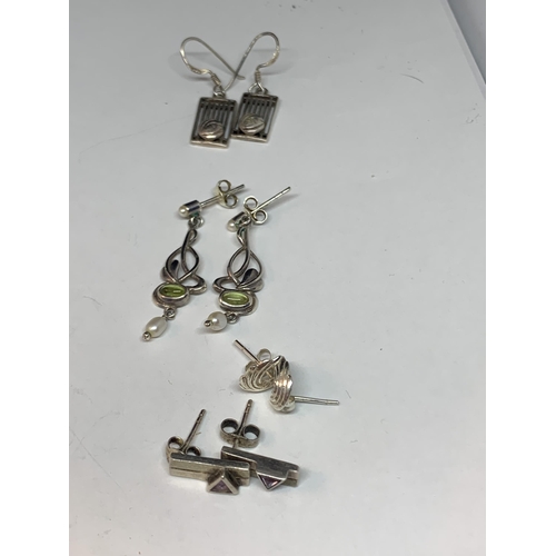 637 - EIGHT PAIRS OF SILVER EARRINGS