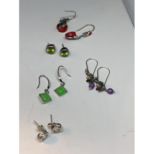 644 - EIGHT PAIRS OF SILVER EARRINGS