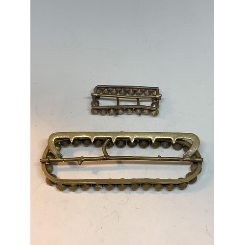 663 - TWO GEORGIAN CLEARSTONE BUCKLES