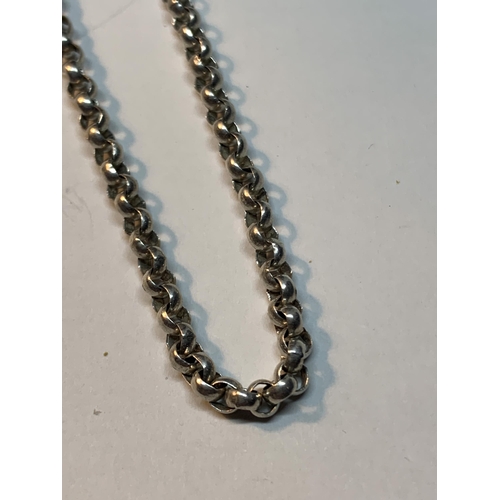 669 - A SILVER BELCHER CHAIN NECKLACE LENGTH 18 INCHES